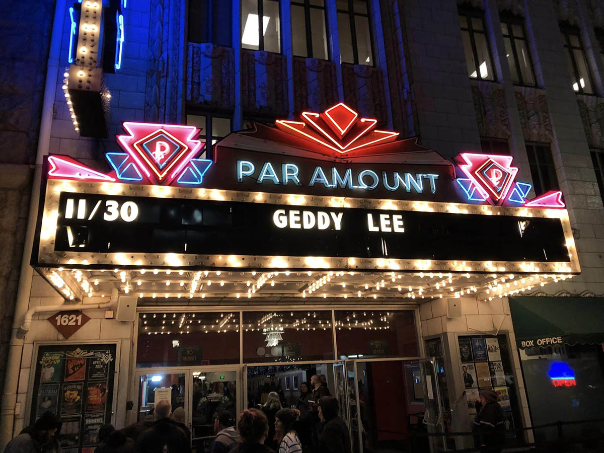 Geddy Lee 'My Effin' Life In Conversation' Tour Pictures - Paramount Theatre - Denver, Colorado Nov 30, 2023